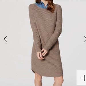 LOFT PETITE TEXTURED SWEATER DRESS